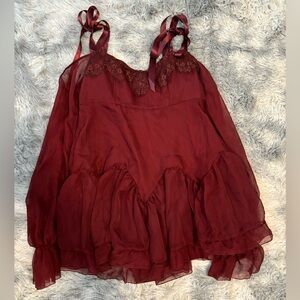 NWT Current Mood Burgundy Long Sleeve Dress